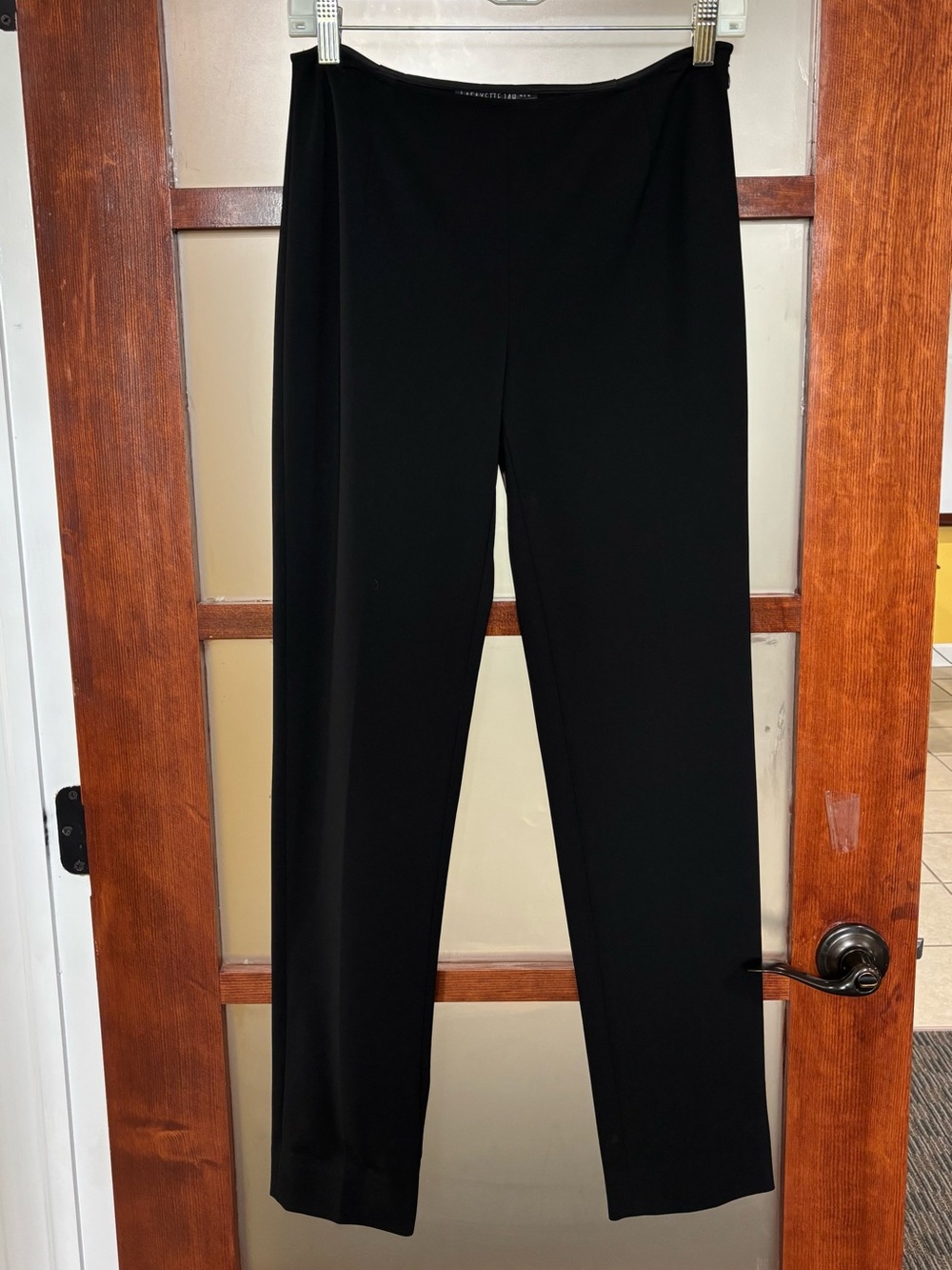Lafayette 148 New York Black Straight-Leg Trousers